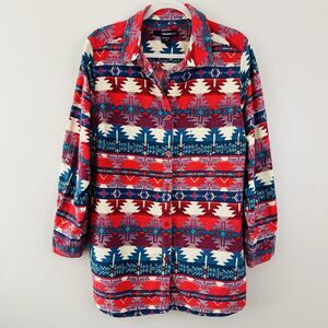 Denim 24/7 Super Soft Aztec Southwestern Flannel Womens Shirt Plus Size 22W